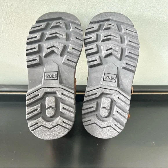 NWOB Polo Ralph Lauren Tan Burnished Leather Lace-Up Ranger Hi II Boot Size 11 - Picture 9 of 10